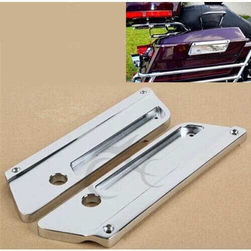 Motorcycle Metal Saddlebag Latch Covers for Harley Touring Road King Electra Glide