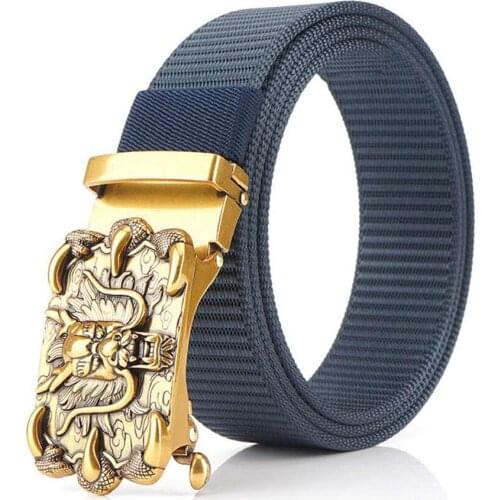 Toothless buckle belt Male Waistband Mens vintage belt width:3.4cm Mens Nylon leather Belt