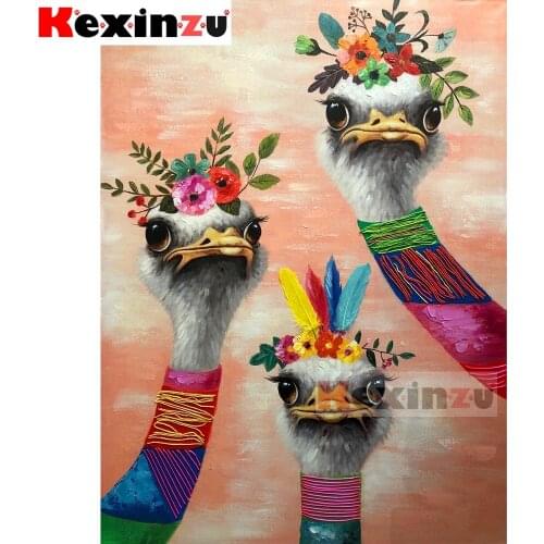 New 5D diamond painting full Square/Round diamond embroidery-Long neck bird-rhinestone DIY mosaic Cross Stitch 3D Home Decor Y03