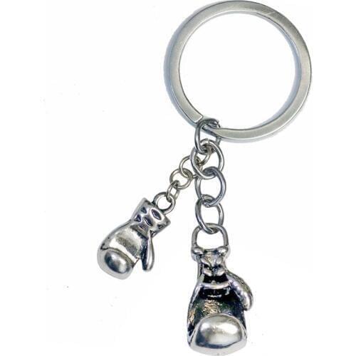 New Boxing Gloves GYM Keychains Boxing Glove Dangle Key Chains Sports Fitness Keychain For Men Gift Fathers Day Gif