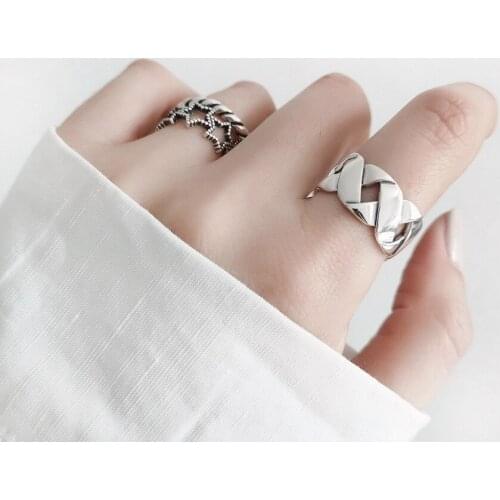 Charming Open Cross Ring for Women Vintage Boho Party Rings Gothic Punk Jewelry Gifts for Girls 2021