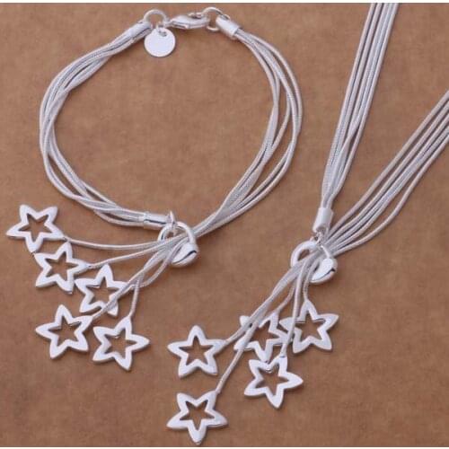 Wholesale High quality silver plated Fashion jewelry necklace bracelet WT-369