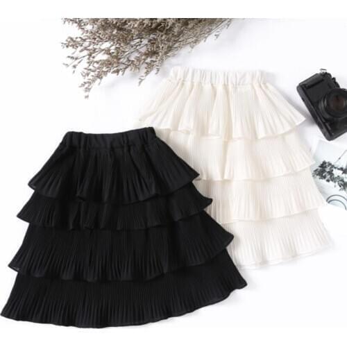 2-12 Years Autumn Summer Baby Toddler Teen Tutus School Girl Cake Skirts Children Clothes Girls Tutu Skirts Kids Chiffon Skirt