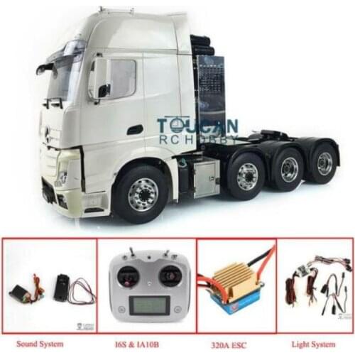 1/14 RC LESU Tractor Truck Metal 8*8 Chassis Merced Hercul Cabin Sound Light THZH0515-SMT4