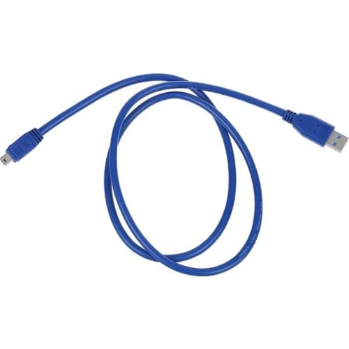 Blue Superspeed USB 3.0 Type A Male to Mini B 10 Pin Male Adapter Cable Cord