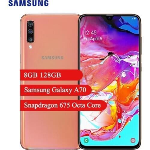 Samsung Galaxy A70 Smartphone 6.7 Inch Snapdragon 675 Octa Core 32MP Front Camera 4500mAh 8GB RAM 128GB ROM Cellphone