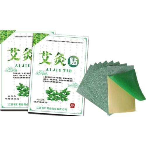 Muscle Spasm Plasters Leg Hands Muscle Swelling Relax Artemisia Argyi Massage Essential Oils Green Balm 16Pcs/2Bag Wholesale