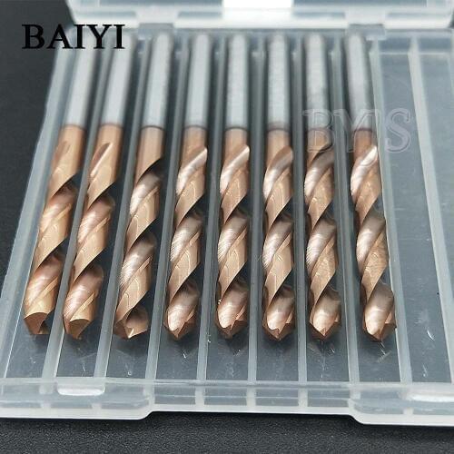 10pcs Carbide Alloy Drill Twist Coated Drill Bits 3.8mm Super Hard Stainless Twist Bit Straight Handle Solid Monolithic Drill