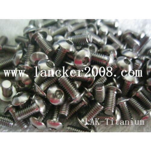 Titanium hexagon socket round head screw M4*8 10 12 14 15 16 25 30 35 Gr5