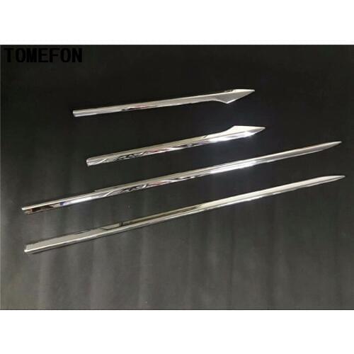 TOMEFON car auto Exterior styling ABS chrome car body door side molding anti-scuff rib trim For 2018 BMW X3 G01 M Sport Edition
