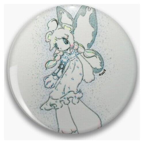Unif Fairy Girl Design Soft Button Pin Creative Decor Clothes Cartoon Badge Brooch Jewelry Lover Metal Collar Women Funny