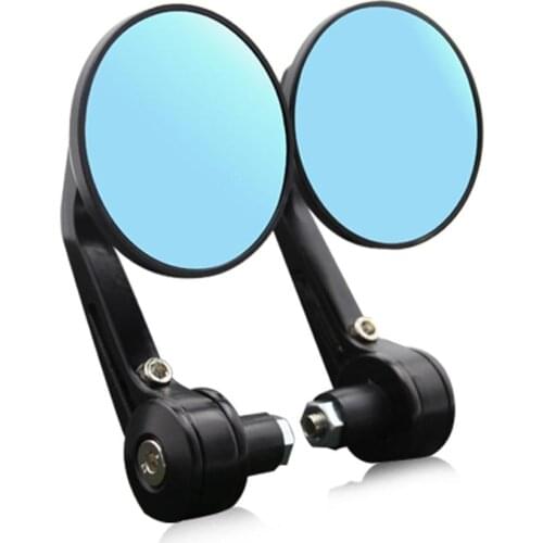 22mm Universal Motorcycle Mirror Aluminum Black Handle Bar End Rearview Side Mirrors Sport For Motorcycle