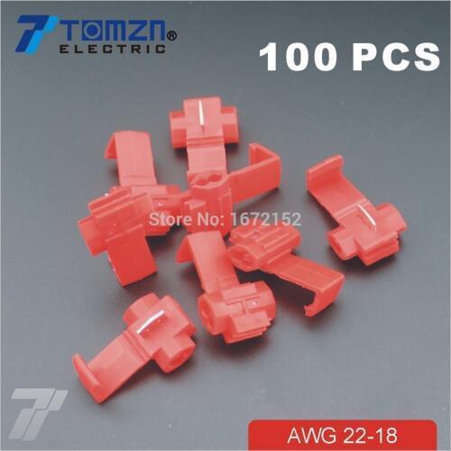 100 pcs Wire terminals quick wiring connector cable clamp AWG 22-18