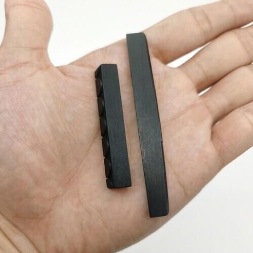 2 Pcs/set Saddle Nut Ebony Upper Nut(52x6x9mm) + Saddle (80x3x9/8mm) for Classical Guitar