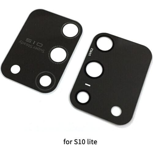 2PCS Camera Lens For Samsung Galaxy S10 / S10 Plus / S10e / S10 Lite Back Rear Camera Glass Cover With Adhesive Sticker Repair