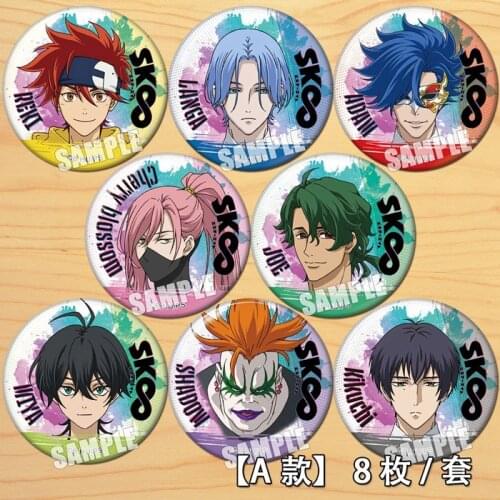 2021 Anime SK8 the Infinity SK EIGHT SNOW REKI MIYA Badge Pendant Buttons Cosplay Gifts Round Brooch Pin Cartoon Bag Collection