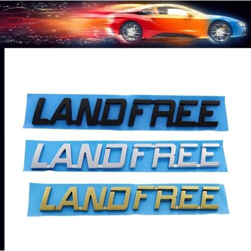 3D Premium Land Free LANDFREE car Engine Hood Fender trunk Tail Rear Nameplate Decal Emblem Badge Sticker for Land Cruiser LC200
