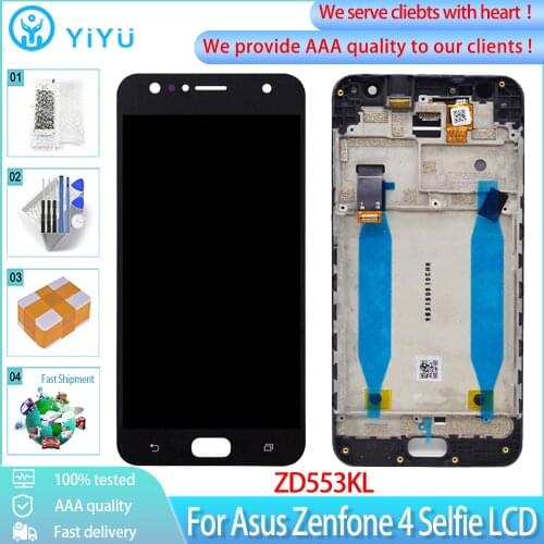 5.5'' Original Screen For ASUS Zenfone 4 Selfie ZD553KL LCD Display Digitizer With Touch Screen With Frame Assembly Replacement