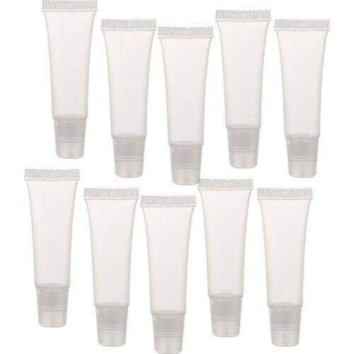50 Pack 10Ml Lip Gloss Tubes Empty Lotion Refill Tubes Soft Squeeze Tubes for DIY Travel Distribution Bottle