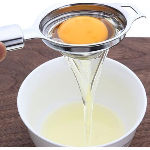 Egg Yolk White Separator Separates Stainless Steel Sieve Kitchen Tool Utensil