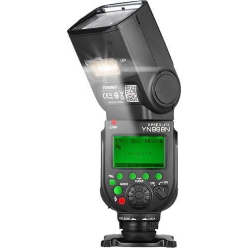 YONGNUO YN968N Wireless Flash Speedlite TTL for Nikon Canon DSLR Compatible with YN622N YN560 Speedlight 1/8000 with LED Light