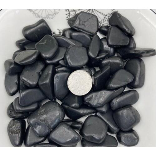 100Grams Tumbled Shungite Stone Beads,Polished Shungite Chip Healing Stone Used For Meditation and Energy Balace