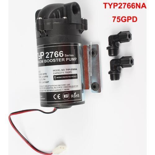 RO Water Filter Parts 24vDC Water Pump High Pressure Booster 75/100 GPD Machine Increase Reverse Osmosis System Pressure 2766NA
