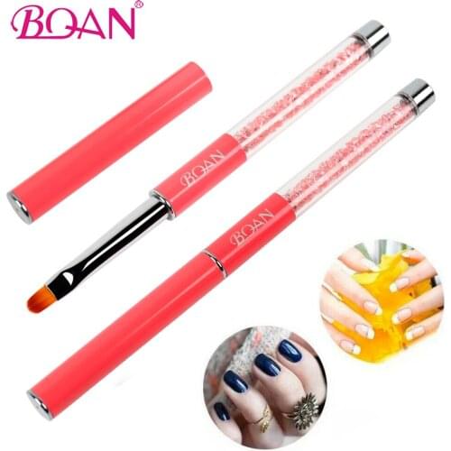 BQAN Nail Brush Art Design UV Gel Polish Extension Builder Painting Drawing Brush Size #6 Nylon Hair Manicure DIY Pen Tool
