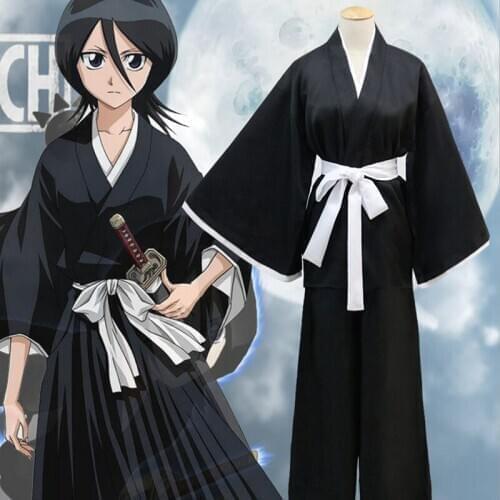 Anime Bleach Cosplay Costumes Rukia Kuchiki Ichigo Kurosaki Cosplay Costume Death Uniform Halloween Party Cosplay Costume