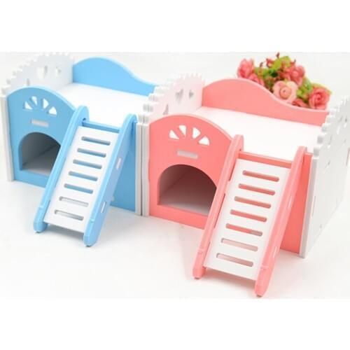 Hamster Hidden House Mini Hamster Exercise Toy Small Pet House With Ladder Exercise Game Toys Mouse Rat Small Animals Toys