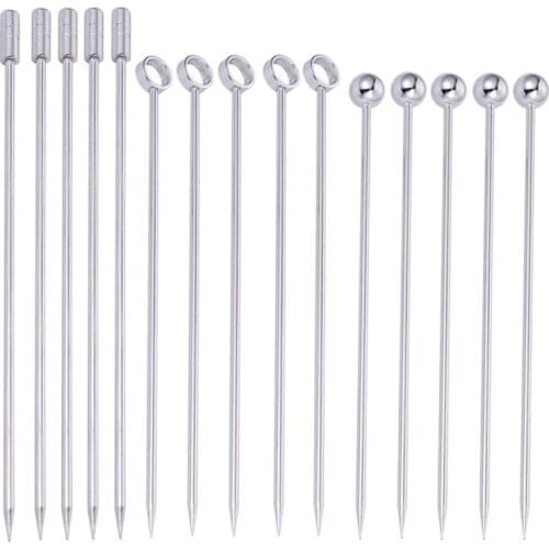 Stainless Steel Cocktail Picks Martini Picks Set (Pack of 15)