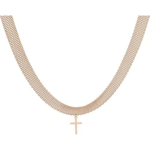 2021 New Snake Bones Chain Cross Necklace Colorfast Titanium Steel Clavicle Necklace