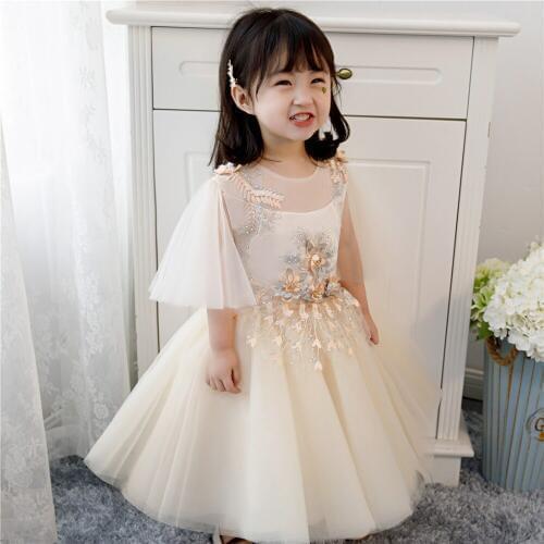 New Summer Baby Girl Dress 1 year Birthday Dress Appliques Lace Baptism Vestido Infantil Princess Dresses for Wedding Party