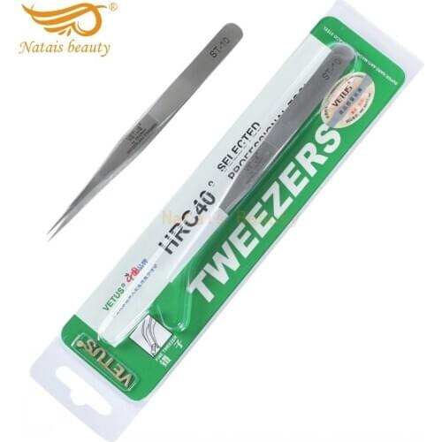 10pcs Professional Stainless Tweezers for Eyelash Extension Tool Eyebrow Tweezer Free Shipping