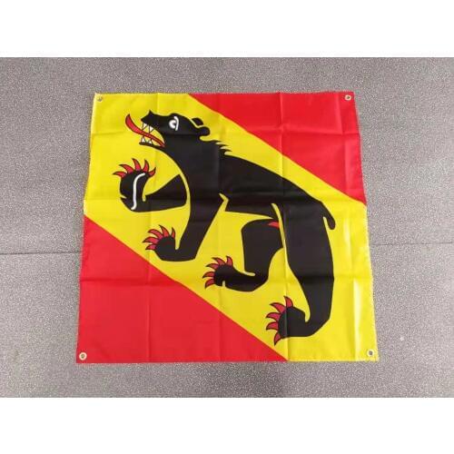 Hanging 90*90cm black bear Swiss switzerland Bern flag For Decoration