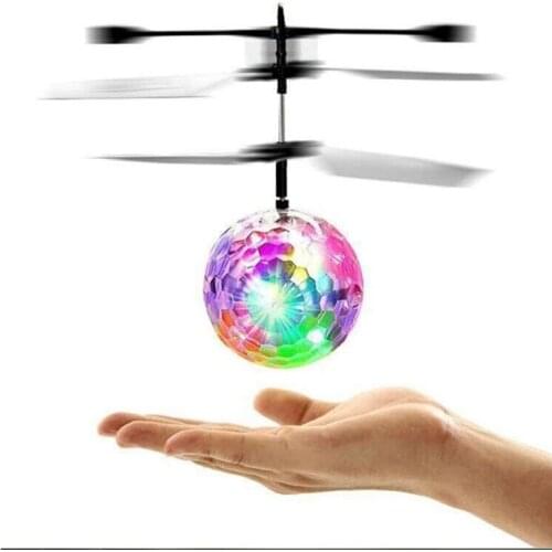 RC Induction Aircraft Flying Ball Luminous Kids Flight Balls Electronic Infrared Remote Control Toys LED Light Mini Helicopter