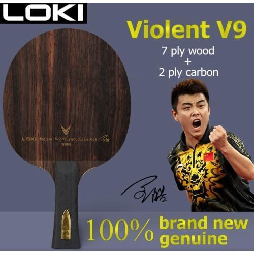 LOKI V9 Ping Pong Blade 9 Ply Wood Carbon Violent-9 OFF+ Professional Table Tennis Racket Blade With High Speed Good Control