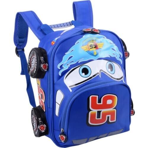 Disney Cartoon Car Backpack Children School Bags kids Book Bag Baby Toddler Kindergarten Boys Girls Backpacking Rucksack Escolar