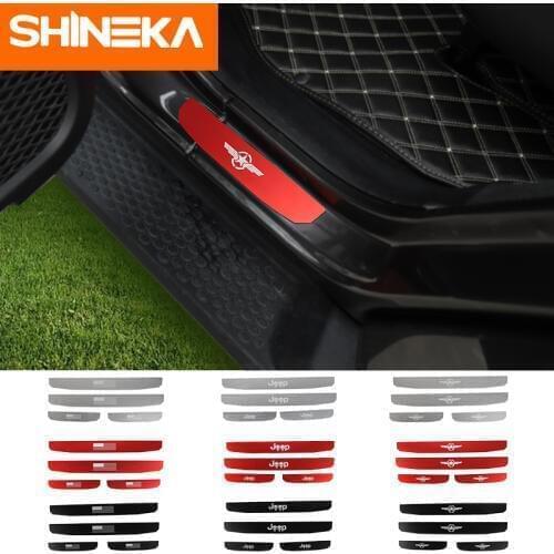 SHINEKA Nerf Bars & Running Boards for Jeep Wrangler JL 2018 Aluminum Alloy Door Sill 4-Door Door Sills for Wrangler Jeep JL