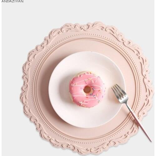 Silicone Flower Placemat Insulation Non-slip Placemat Embossed Heat Insulation Pad Kitchen Utensils Washable Coasters Cooking