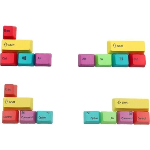 Replaceable Mac/WIN Mechanical Keyboard Keycaps OEM Profile PBT CMYK Modifiers 10 Keys -Laser Engraved Keycaps