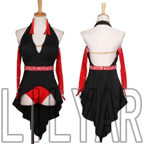 Pipe dance skirt competition skirt performance skirt practice skirt custom adult womens black open back sexy dance skirt