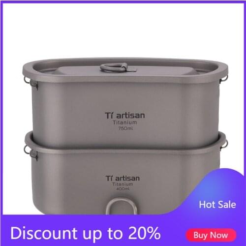 Titanium craftsman pure titanium double-deck lunch box
