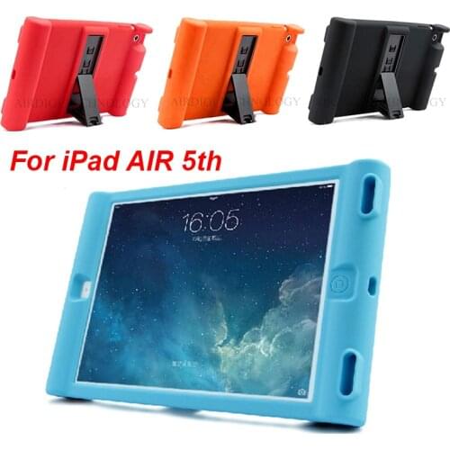Smart Stand Case Cover for iPad 5 iPad Air 1 Cases Kids Children Safe Silicon for iPad air 1 Protective Cases Candy Colors