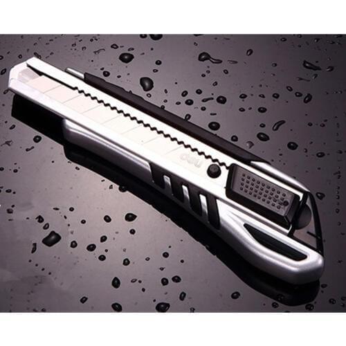 High Quality Zinc Alloy Large Size Utility Knife Auto-lock Paper Cutter Razor Blades Knife School and Office Stationery Tools