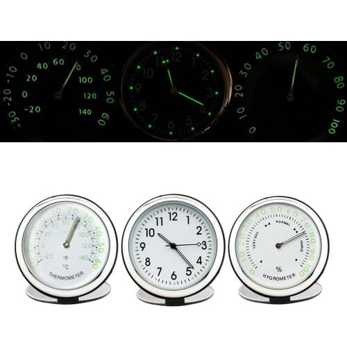 Yolu Car Clock Luminous Mini Automobiles Digital Watch Quartz Clocks Stick-on Auto Ornament Car Accessories for Cars SUV MPV