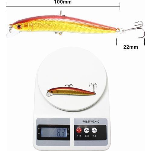 1PC Fishing Lure 10cm /8.3g Floating Aritificial Hard Plastic Bait Minnow Fishing 3D Eyes Crankbait Wobblers Carbon Steel Hook