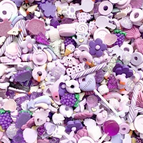 30pcs DIY Random Mix Miniature Resin Ice Cream Candy Chocolate Cake Beads Resin Accessories Jewelry Material Christmas Gift Toy