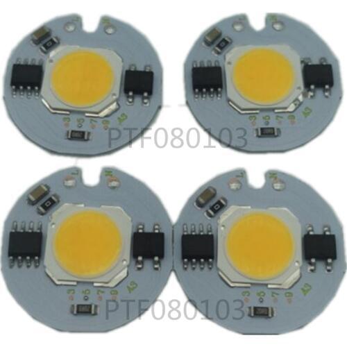 10pcs COB LED Lamp Chip 3W 5W 7W 9W LED COB Bulb Lamp 220V IP65 Smart IC Driver Cold/ Warm White LED Spotlight Floodlight
