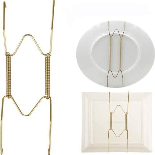10pcs/pack Leaf Spring Hanger Ceramic Dish Kitchen Supplies Iron Wall Hanging Accessories Decorative Panel Hook